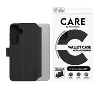 Custodia a libro PanzerGlass Kickstand per Samsung Galaxy S25+, colore nero.