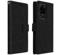 Custodia a libro per Galaxy S20 Ultra Portacarte Funzione StandNero