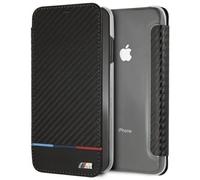 Custodia a libro per iPhone XS Max BMW Carbon Tricolor Black
