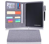 Custodia a libro per Rocketbook, organizer per portafoglio, in tessuto impermeabile, organizer multifunzionale con passante per penna, porta biglietti da visita, adatta per notebook formato A5, 22,4 x