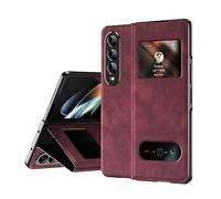 Custodia a libro per telefono compatibile con Samsung Galaxy Z Fold 3, custodia a portafoglio in pelle con aletta magnetica sottile, protezione contro le cadute, custodia protettiva antiurto con