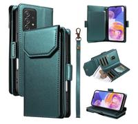Custodia a Libro per Telefono for Samsung Galaxy A52S 5G Wallet Case with Card Holder for Women And Men, Fashion PU Leather Cover Side Buckle Hand Strap Wallet Phone Case Cover Protettiva(Ye?Il)