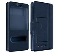 Custodia a libro taglia XL extra sottile con supporto e 2 finestre di sgancio