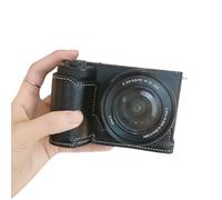 Custodia a mezza copertura in pelle PU alla moda per ZVE10 II, ideale per blogger di viaggi e appassionati di fotografia, fodera morbida per fotocamera