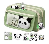 Custodia a Panda carina - PROPRIETÀ DI PROPRIE DELLA SCUOLA DI AGGIUNTIVA PACCHIA | Custodia di cartoleria Panda con cerniera, perfetta per penne, matite, materiali per bambini, durevoli, porta