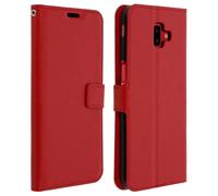 Custodia a portafoglio Avizar vintage rossa per Samsung Galaxy J6 Plus