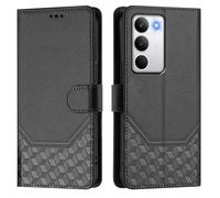 Custodia a portafoglio compatibile con OPPO REALME C71 4G Overseas, custodia a portafoglio in pelle con [4 slot per schede] [cavalletto] [blocco RFID] copertura protettiva magnetica antiurto, nera