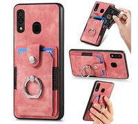 Custodia a portafoglio compatibile con Samsung Galaxy A30/A20, custodia protettiva sottile con cavalletto e protezione contro le cadute, compatibile con Samsung Galaxy A30/A20, custodia a portafoglio