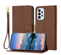 Custodia a Portafoglio Compatibile con Samsung Galaxy A72 4G/5G Donne e Uomini, Cover in Pelle Flip Porta Carte di Credito, For Telefono Guscio Interno in TPU Antiurto Cavalletto(Kahverengi)