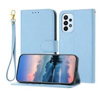 Custodia a Portafoglio Compatibile con Samsung Galaxy A72 4G/5G Donne e Uomini, Cover in Pelle Flip Porta Carte di Credito, For Telefono Guscio Interno in TPU Antiurto Cavalletto(Light Blue)