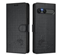 Custodia a portafoglio in pelle compatibile con Xperia 10 VII/Sony 10 di settima generazione con blocco RFID, custodia a libro a libro, porta carte di credito, custodia per telefono. Nero