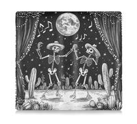 Custodia a portafoglio in pelle nera gotica con teschio danzante, per tessere, tessere, tessere, patente di guida, chiavi di contatto, teschio danza gotico nero, 1 size
