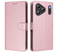 Custodia a portafoglio in pelle per Blackview Wave 7C, con blocco RFID, con slot per schede, cavalletto, chiusura magnetica e cinturino da polso. A05 oro rosa