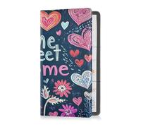 Custodia a portafoglio in pelle per carte di registrazione e assicurazione, da uomo e donna, essenziale, per documenti, patente di guida, San Valentino, fiori, casa dolce casa, San Valentino fiori