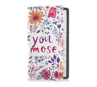 Custodia a portafoglio in pelle per libretto e assicurazione auto, per uomo e donna, essenziale per patente di guida, carte e documenti essenziali, San Valentino, fiori, cuore, Love You Mose, San