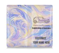 Custodia a portafoglio in pelle personalizzata per auto registrazione, assicurazione e carta d'identità, per uomini e donne, essenziale, per carte, documenti essenziali, patente di guida, documenti