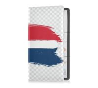 Custodia a portafoglio in pelle PU per documenti e carte di assicurazione per documenti, carte, patente, bandiera nazionale della Repubblica Dominicana, Multi, 1 size