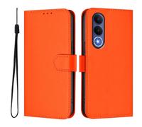 Custodia a portafoglio in pelle PU per VIVO V70 FE, custodia a libro con blocco RFID, slot per schede, chiusura magnetica e supporto integrato. Arancione