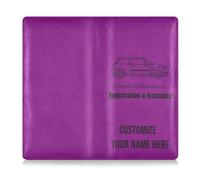 Custodia a portafoglio in pelle PU personalizzata per libretto e assicurazione auto, per uomo e donna, essenziale per carta d'identità, patente di guida, chiavi di contatto, Colore 13, 1 size