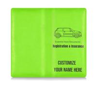 Custodia a portafoglio in pelle PU personalizzata per libretto e assicurazione auto, per uomo e donna, essenziale per carta d'identità, patente di guida, chiavi di contatto, Colore 27, 1 size