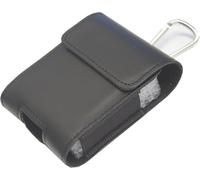 Custodia a portafoglio in vera pelle per ZTE Nubia Flip2 | Marsupio con moschettone e passante | laterale in pelle | nero