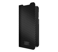 Custodia a portafoglio Material Flex Carbon per Samsung Galaxy S22 5G, nero - Nouvo