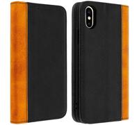 Custodia a portafoglio nera Avizar con funzione supporto per iPhone X/XS