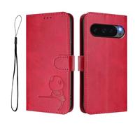 Custodia a portafoglio per Google Pixel 10 Pro XL 5G Global/Pixel 9 Pro XL, in pelle PU, con blocco RFID, slot per carte di credito, supporto per notebook, antiurto, colore: rosa rosso
