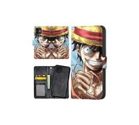 Custodia a portafoglio per iPhone 11 con design anime di One Piece
