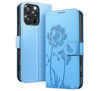 Custodia a portafoglio per iPhone 16 Pro Max Premium Design Fiori Farfalla