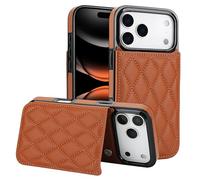 Custodia a portafoglio per iPhone con porta carte di credito, in pelle PU, chiusura magnetica, con cavalletto e slot per schede, design resistente agli urti per telefono Apple (marrone)