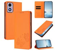 Custodia a portafoglio per Motorola Moto G04 2024 in pelle PU e TPU, chiusura magnetica, con blocco RFID, 2 slot per carte e tasca per contanti, paraurti antiurto, funzione cavalletto, farfalla in