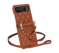 Custodia a portafoglio per Motorola Moto Razr 40, con cinturino da polso, custodia a tracolla in pelle con 2 scomparti per carte di credito, cordino regolabile, custodia per telefono da donna