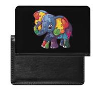 Custodia a portafoglio per passaporto con elefante, per sensibilizzazione all'autismo, con scomparto per carte di credito, custodia per passaporto da viaggio, Stile:, Taglia unica