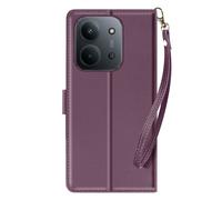 Custodia a portafoglio per Redmi 15C magnetica cinturino polso e supporto