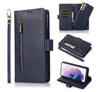 Custodia a portafoglio per Samsung Galaxy S21/S30, custodia a portafoglio 2 in 1 staccabile in pelle PU per Samsung Galaxy S21/S30, custodia magnetica con supporto + custodia protettiva per carte di