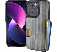 Custodia a portafoglio Smartish per iPhone 14 Pro - Wallet Slayer Vol. 1 [Sottile e protettiva] Porta carte di credito - Custodia con scomparto p