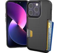 Custodia a portafoglio Smartish per iPhone 14 Pro - Wallet Slayer Vol. 1 [Sottile e Protettiva] Porta carte di credito - Custodia con scomparto p