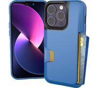 Custodia a portafoglio Smartish per iPhone 14 Pro - Wallet Slayer Vol. 1 [Sottile e Protettiva] Porta carte di credito - Custodia con scomparto p