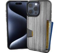 Custodia a portafoglio Smartish per iPhone 15 Pro Max - Wallet Slayer Vol. 1 [Sottile e protettiva] Porta carte di credito - Custodia con scompar