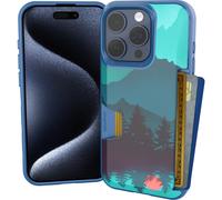 Custodia a portafoglio Smartish per iPhone 15 Pro - Wallet Slayer Vol. 1 [Sottile e Protettiva] Porta carte di credito - Custodia con scomparto p
