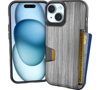 Custodia a portafoglio Smartish per iPhone 15 - Wallet Slayer Vol. 1 [Sottile e protettiva] Porta carte di credito - Custodia con scomparto per c
