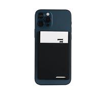 Custodia a portafoglio universale per cellulare, con supporto per carte di credito, in silicone, autoadesiva, tasca adesiva, Nero , As show, Classico