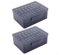 Custodia a prova di umidità per 24 batterie AA e 30 AAA progettata con custodia resistente agli urti e struttura leggera (grigio)