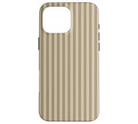 Custodia a righe beige tortora vaniglia latte estetica Custodia per iPhone 16 Pro Max