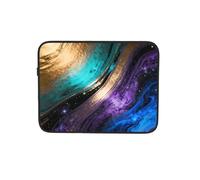 Custodia a tasca per computer portatile da 30,5 cm, colore oro foglia di tè, viola, blu