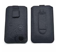 Custodia a tasca per " Emporia Elegance Plus V38 pollici custodia protettiva sottile nero con chiusura in velcro