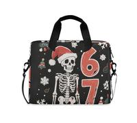 Custodia a tracolla per computer portatile, con manico e tracolla, per tablet da 15,6", borsa da trasporto Six Seven Death