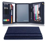 Custodia a tre ante per notebook Rocketbook Fusion Executive Size Multi A5 con portapenne, tasca per telefono, tasca con cerniera, porta bigliett