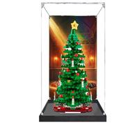 Custodia acrilica per action figure per Lego 40573 Albero di Natale, antipolvere infrangibile per collezionisti, scatola di visualizzazione antipolvere per oggetti da collezione (vetrina) (sfondo-D)